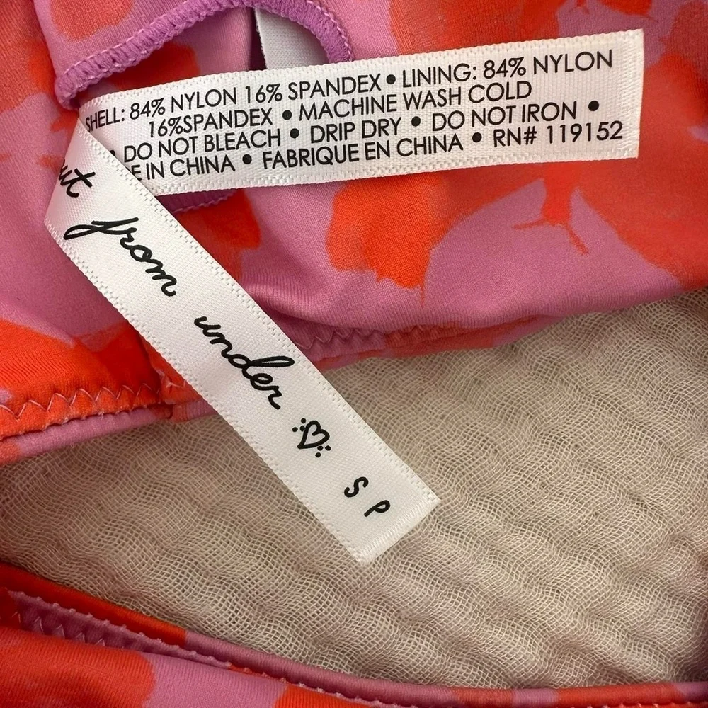 Out From Under Rory Printed Bandeau Swim Top Small